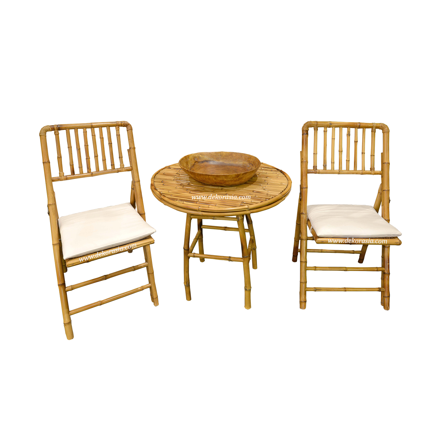 Bamboo Furniture Set, Table Chair Set Patio Bamboo Furniture